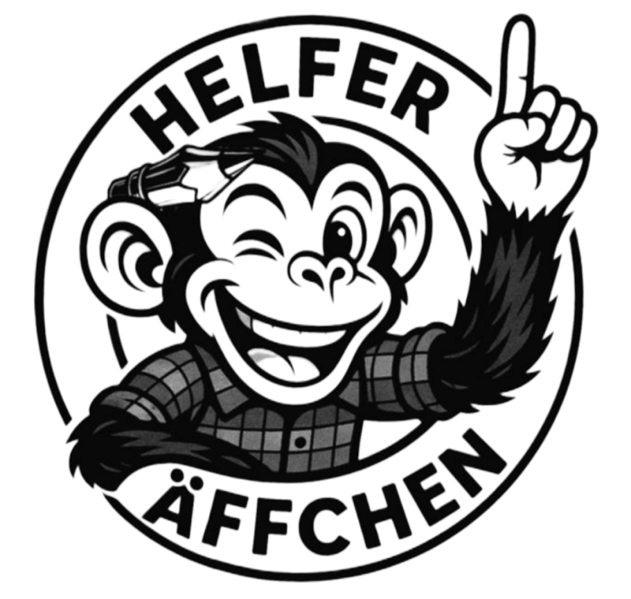 Helfer Äffchen Firmen Logo